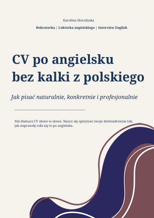 Ebook: „CV po angielsku bez kalki z polskiego”